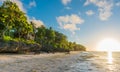 Sunrise view at the Anda White Long Beach at Bohol island Royalty Free Stock Photo