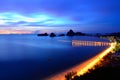 Sunrise view of Ao Manao bay in Prachuap Khiri Khan, Thailand Royalty Free Stock Photo