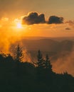 Sunrise view from Bear Rocks Preserve in Dolly Sods Wilderness, Monongahela National Forest, West Virginia Royalty Free Stock Photo