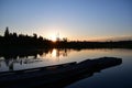 Sunrise view at Burnaby lake. Royalty Free Stock Photo
