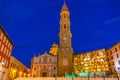 Sunrise view of catedral del salvador de zaragoza in Zaragoza, S Royalty Free Stock Photo