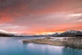 Sunrise view of the Church Of Good Shepherd in late winter Royalty Free Stock Photo