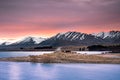 Sunrise view of the Church Of Good Shepherd in late winter