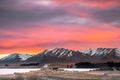 Sunrise view of the Church Of Good Shepherd in late winter Royalty Free Stock Photo