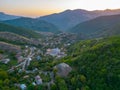 Sunrise view of Gosh village in Armenia