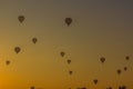 Sunrise view of hot air balloo Royalty Free Stock Photo