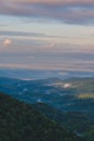 Sunrise view and layers mountain with sea of mist at rural area chiangmai Royalty Free Stock Photo