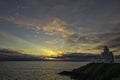 Sunrise view of Light House at Cape Nosappu in Nemuro, Hokkaido, Japan