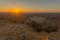 Sunrise view of Makhtesh crater Ramon, in the Negev Desert