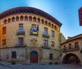 Sunrise view of a Medieval street in Spanish village Sos del Rey Catolico