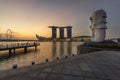 Sunrise view at Merlion Park, Singapore