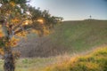 Sunrise view of Mount Eden in Auckland, New Zealand Royalty Free Stock Photo