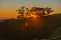 Sunrise view of Mount Eden in Auckland, New Zealand Royalty Free Stock Photo