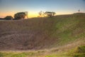 Sunrise view of Mount Eden in Auckland, New Zealand Royalty Free Stock Photo