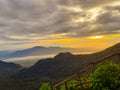 Sunrise view on mount sagara Royalty Free Stock Photo