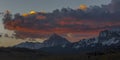 Sunrise view of Mount Sneffels and San Juan Mountains outside R Royalty Free Stock Photo