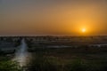 Sunrise view with natural lights and adventure road