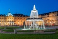 Sunrise view of the new palace in Stuttgart from Schlossplatz, Germany Royalty Free Stock Photo