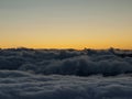 Sunrise or sunset view at high altitude Royalty Free Stock Photo