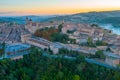 Sunrise view over Italian town Urbino Royalty Free Stock Photo