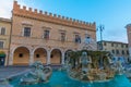 Sunrise view of Palazzo Ducale in the center of Pesaro, Italy Royalty Free Stock Photo