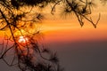 Sunrise view point , doi angkhang , chiangmai , thailand Royalty Free Stock Photo