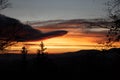 Sunrise view at polish mountains Karkonosze Royalty Free Stock Photo