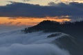 Sunrise view from Poon Hill, Ghorepani Dhaulagiri massif, Himalaya Nepal Royalty Free Stock Photo