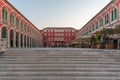 Sunrise view of the Republic square in Split, Croatia Royalty Free Stock Photo