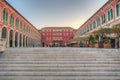 Sunrise view of the Republic square in Split, Croatia Royalty Free Stock Photo