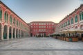 Sunrise view of the Republic square in Split, Croatia Royalty Free Stock Photo