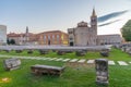 Sunrise view of Roman forum at Zeleni trg square in Zadar, Croatia Royalty Free Stock Photo