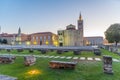 Sunrise view of Roman forum at Zeleni trg square in Zadar, Croatia Royalty Free Stock Photo