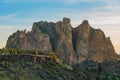 Sunrise view of Smith rock State Park in Oregon Royalty Free Stock Photo