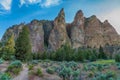 Sunrise view of Smith rock State Park in Oregon Royalty Free Stock Photo