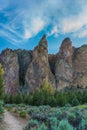 Sunrise view of Smith rock State Park in Oregon Royalty Free Stock Photo