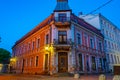 Sunrise view of a street in the old town of Tartu, Estonia Royalty Free Stock Photo