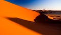 Sunrise view to Tin Merzouga dune, Tassili nAjjer national park, Algeria