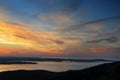 Sunrise view from the top of Cadillac Mountain Royalty Free Stock Photo