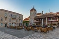 Sunrise view of town hall and city loggia at Croatian town Trogir Royalty Free Stock Photo