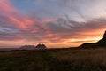 Sunrise view from Vaeroy island, Lofoten, Norway