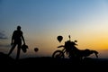 Sunrise viewing pleasure motorcycle travellers