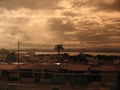 Sunrise in Villa Africana neighborhood, Guayana city, Venezuela. Royalty Free Stock Photo