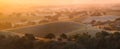 Sunrise on the vine covered hills of Wine Country Royalty Free Stock Photo