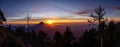 Sunrise from Volcan Acatenango with Volcan Aqua in the background.