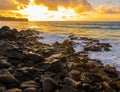 Sunrise on The Volcanic Shoreline of Shipwreck Beach