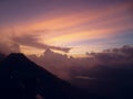 Sunrise at a volcano in bali indonesia Royalty Free Stock Photo