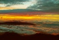 Sunrise from volcano Baru in Panama.