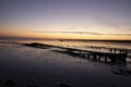 Sunrise at the Waddenzee in the Netherlands Royalty Free Stock Photo