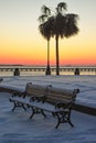 Sunrise at Waterfront Park, Charleston, SC. Royalty Free Stock Photo